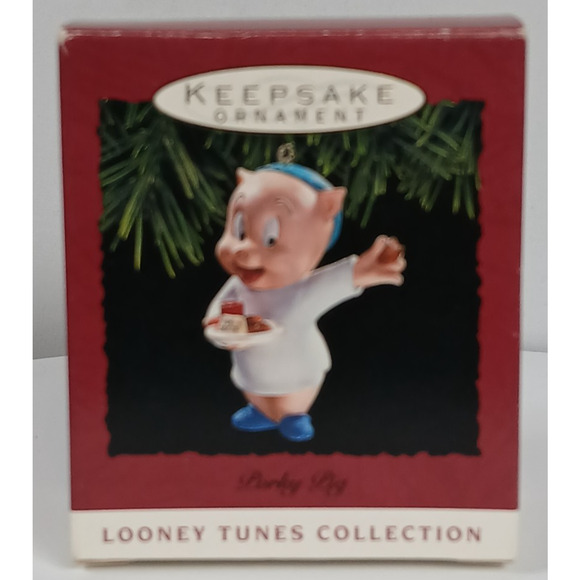 Hallmark 1993 Porky Pig Looney Tunes Collection Keepsake Xmas Ornament - Picture 10 of 11